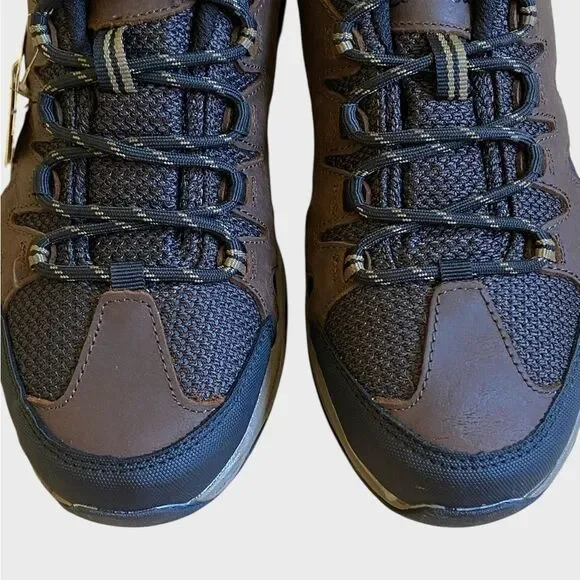 NWB Eddie Bauer Lake Union Lux Men's Leather Waterproof Hiking Shoes 8.5 Brown